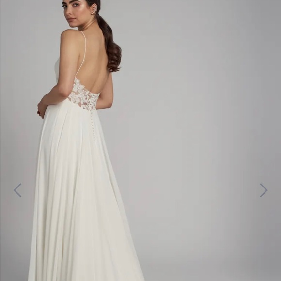 Wedding dress and earrings